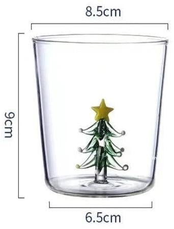 Glass Christmas Tree Tumbler