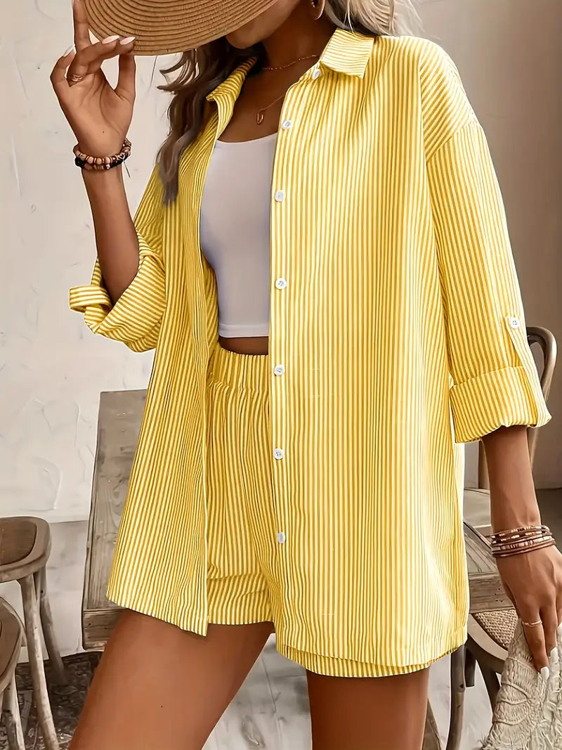 Two Piece Striped Outfit