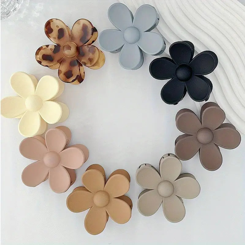 Flower hair clip & regular claw clip