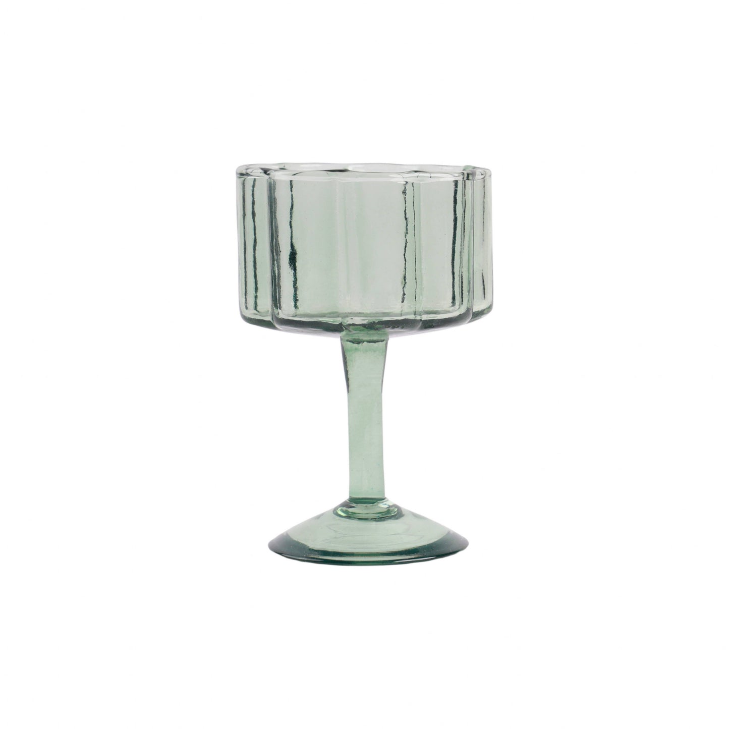 Daisy Wine Glass Green S