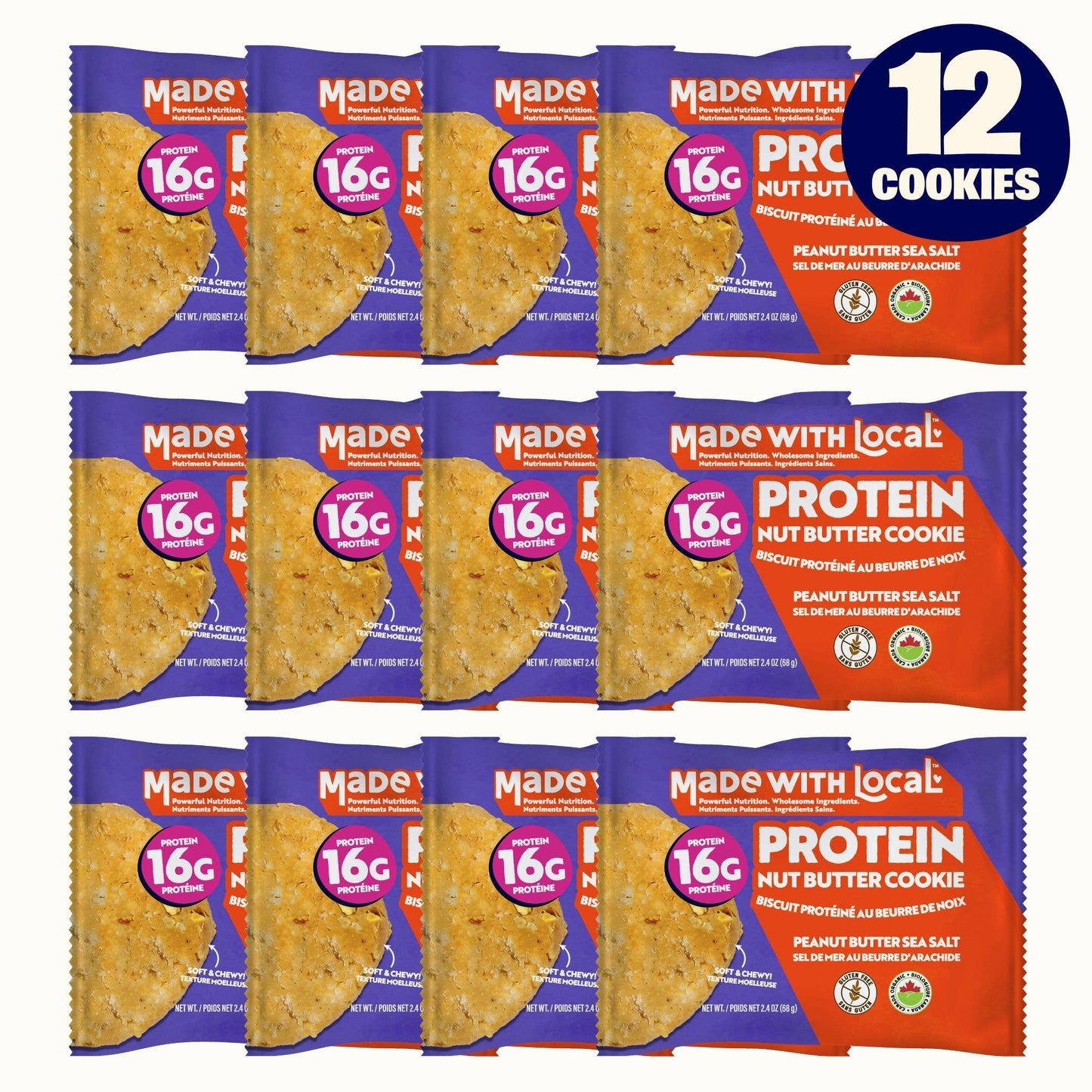 Peanut Butter Sea Salt | Organic Protein Cookie