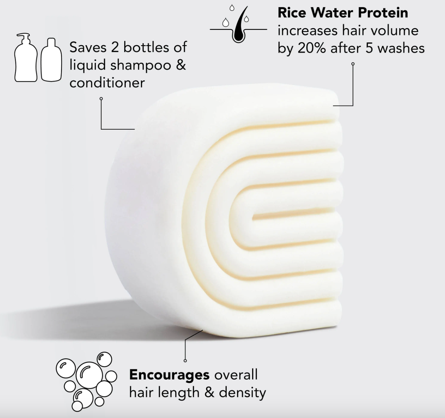 Kitsch- Rice Water Protein Conditioner Bar for Hair Growth