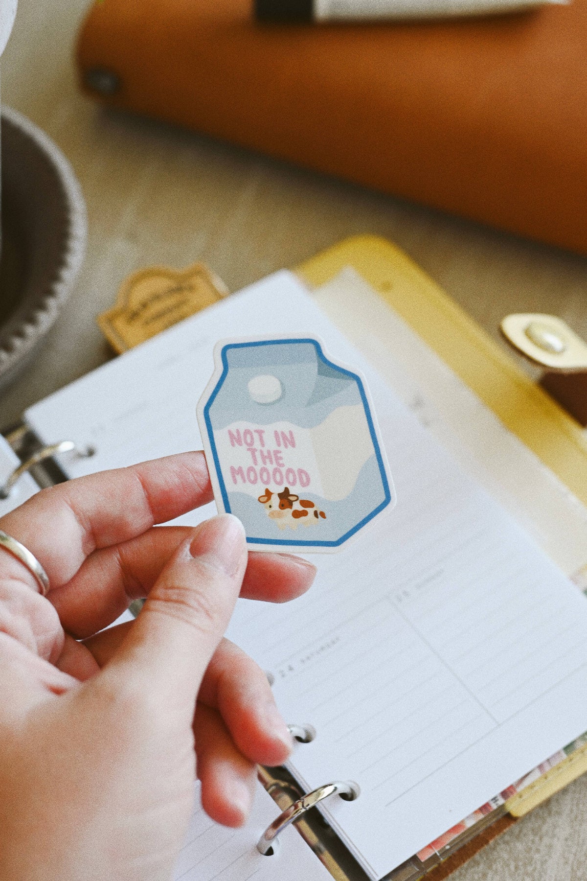 Not In The Mood - Milk Carton Foodie Vinyl Sticker