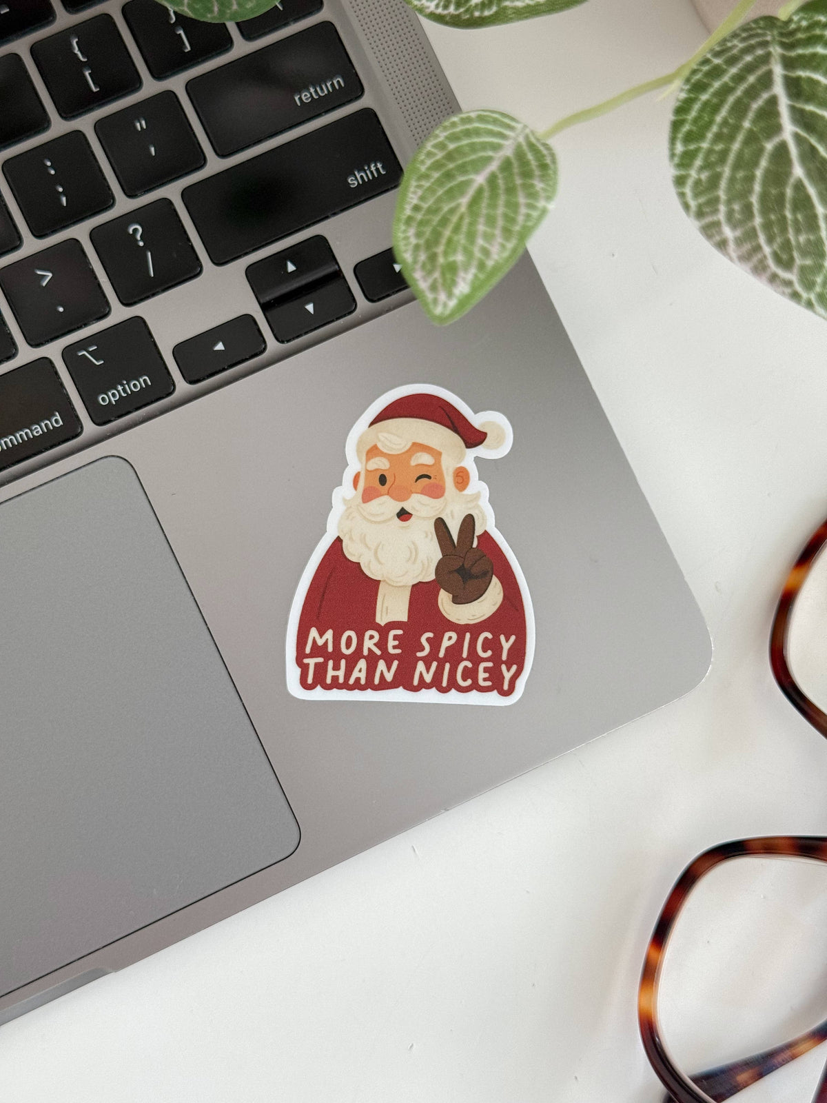 Santa More Spicy Than Nicey - Christmas Vinyl Sticker