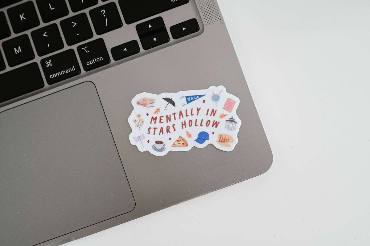 Mentally in a Cute Fall Town - Y2k Cozy Fall Vinyl Sticker