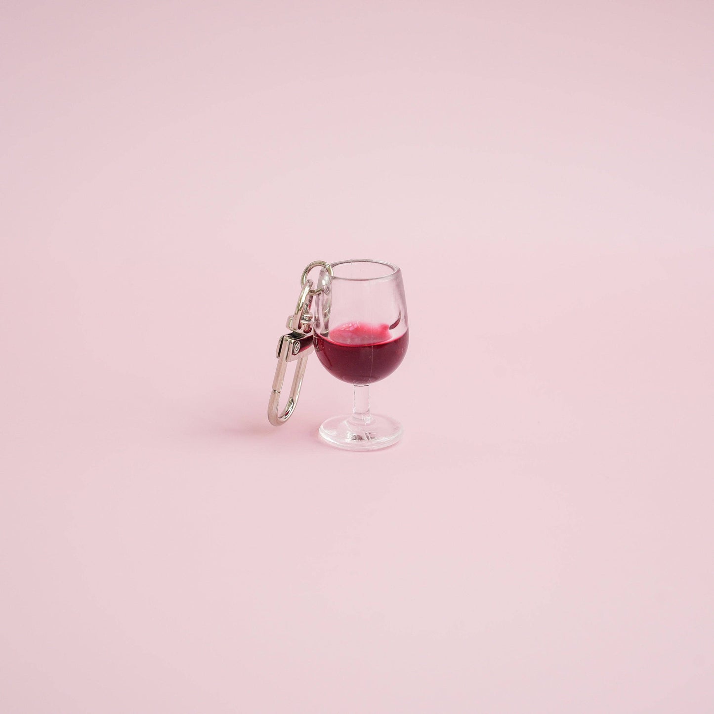 Glass of Red Wine Keychain | Wine Lover Gift | Miniature Food Key Chain | Drinks Keyring | Cute Accessories