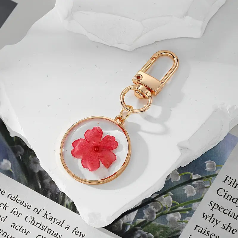 Flower Resin Keychain