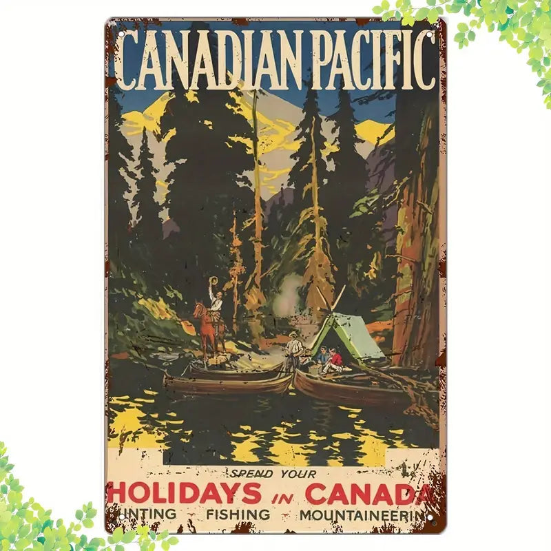 Canadian Pacific Holidays in Canada Metal Sign