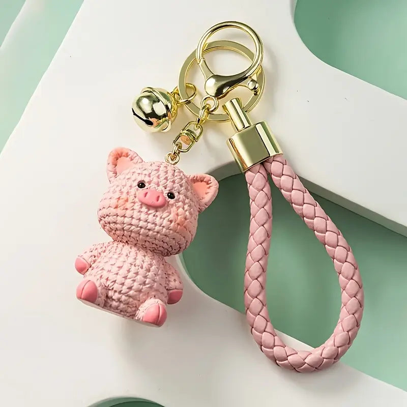 Pig Bell Key Chain