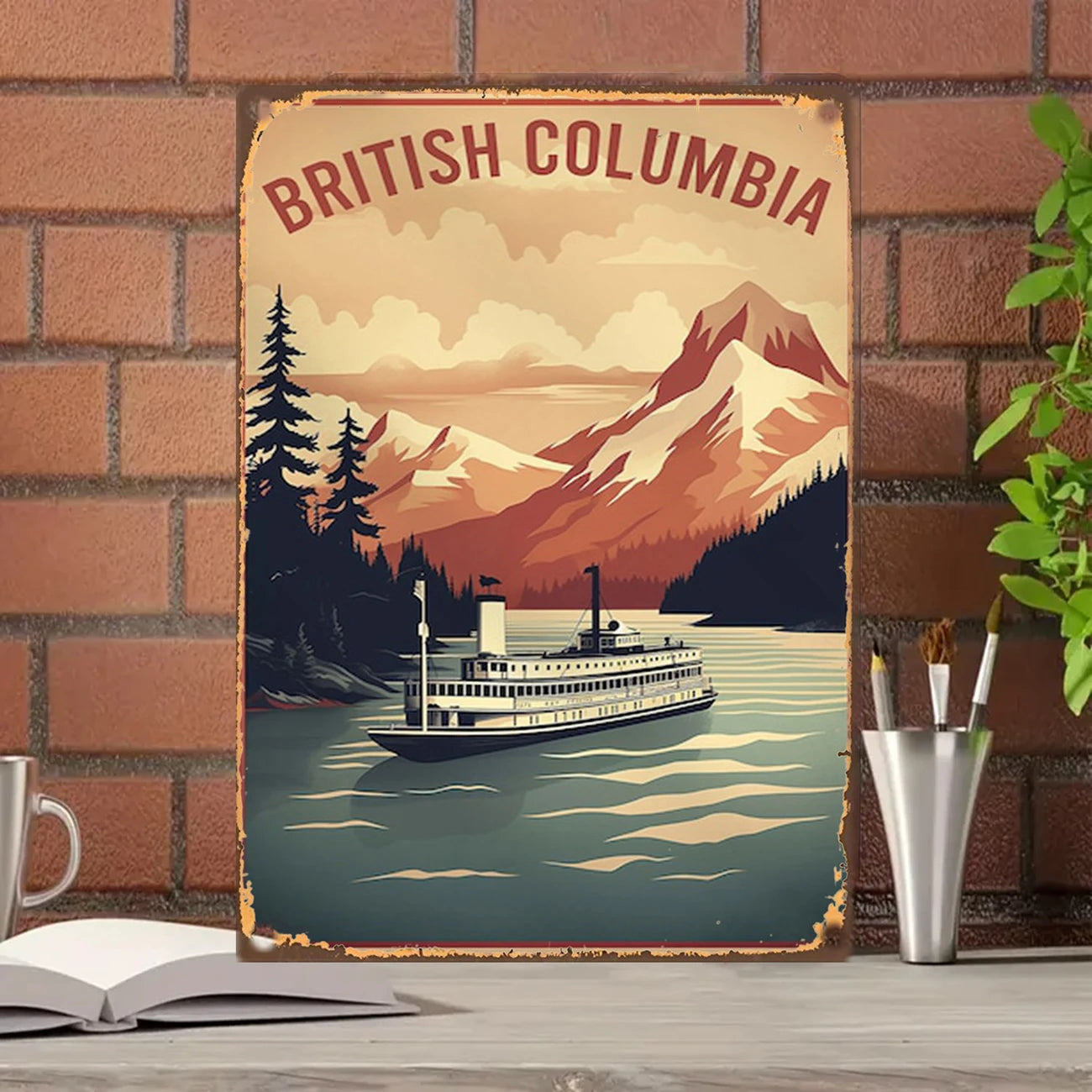 British Columbia Ferry Metal Sign