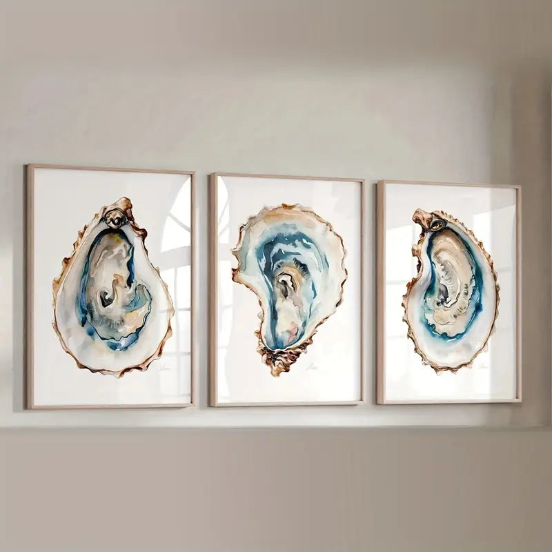 Ocean Oyster Wall Art Canvas