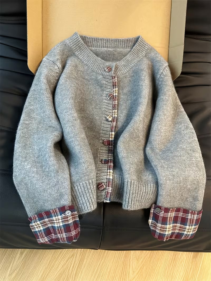 Flannel Accent Cardigan