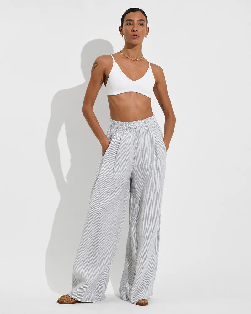 Left on Friday - Coastal Pant Coastal Stripe Varsity/Coconut