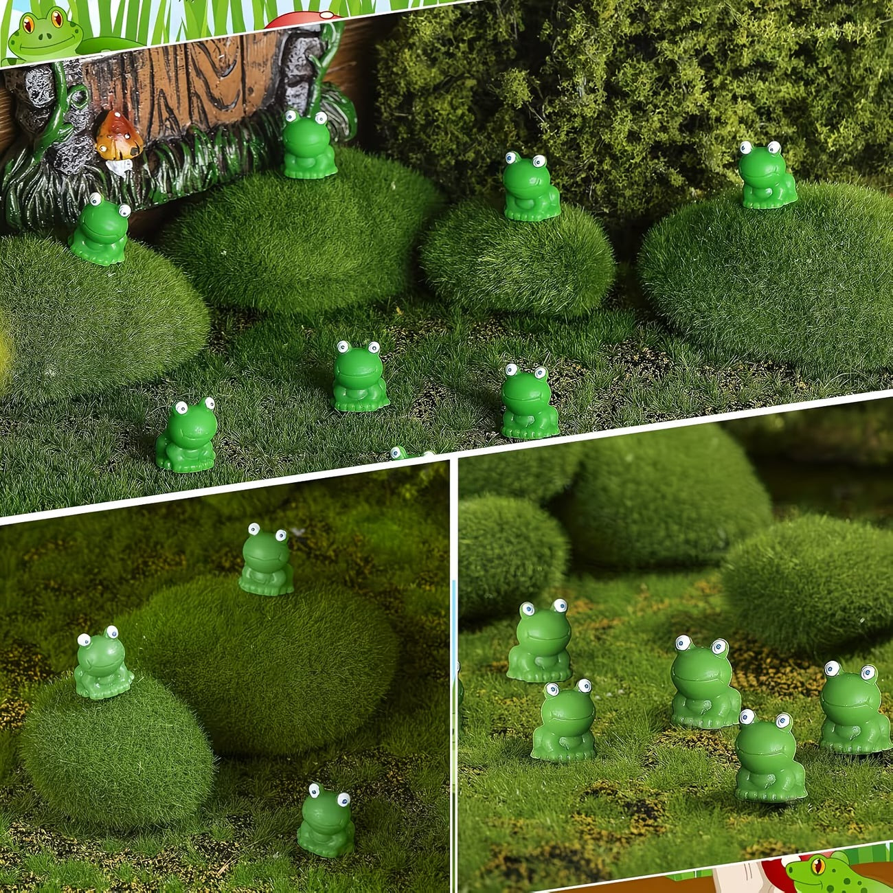 Tiny frog figurines
