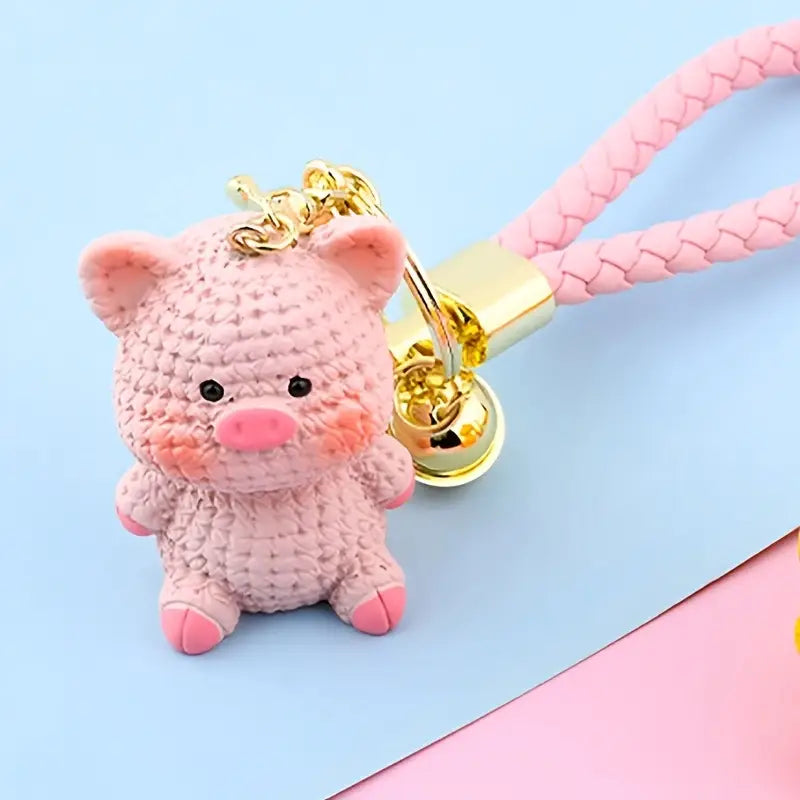 Pig Bell Key Chain