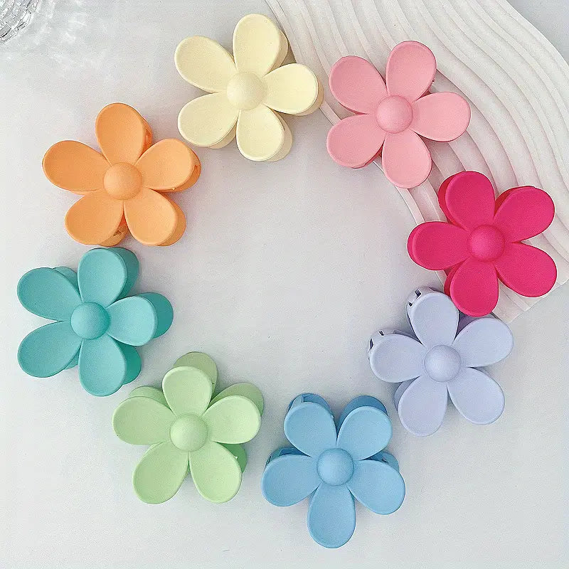 Flower hair clip & regular claw clip