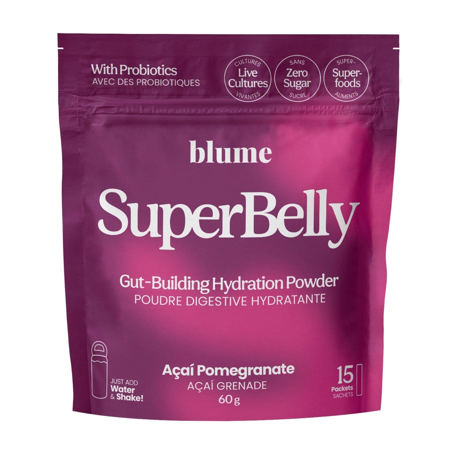Blume- SuperBelly Hydration & Gut Mix, Açai Pomegranate