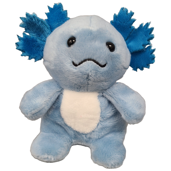 Canned Blue Axolotl Stuffed Animal Plush w/Jokes Unique Gift