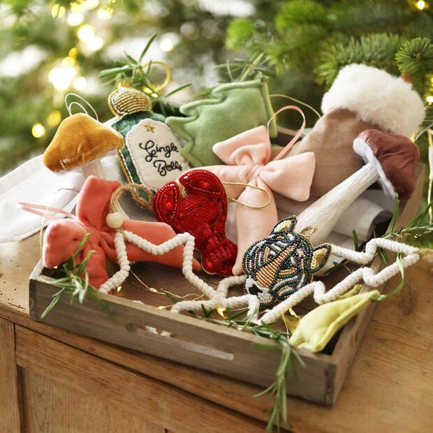 Pink Velvet Bow Hanging Decoration