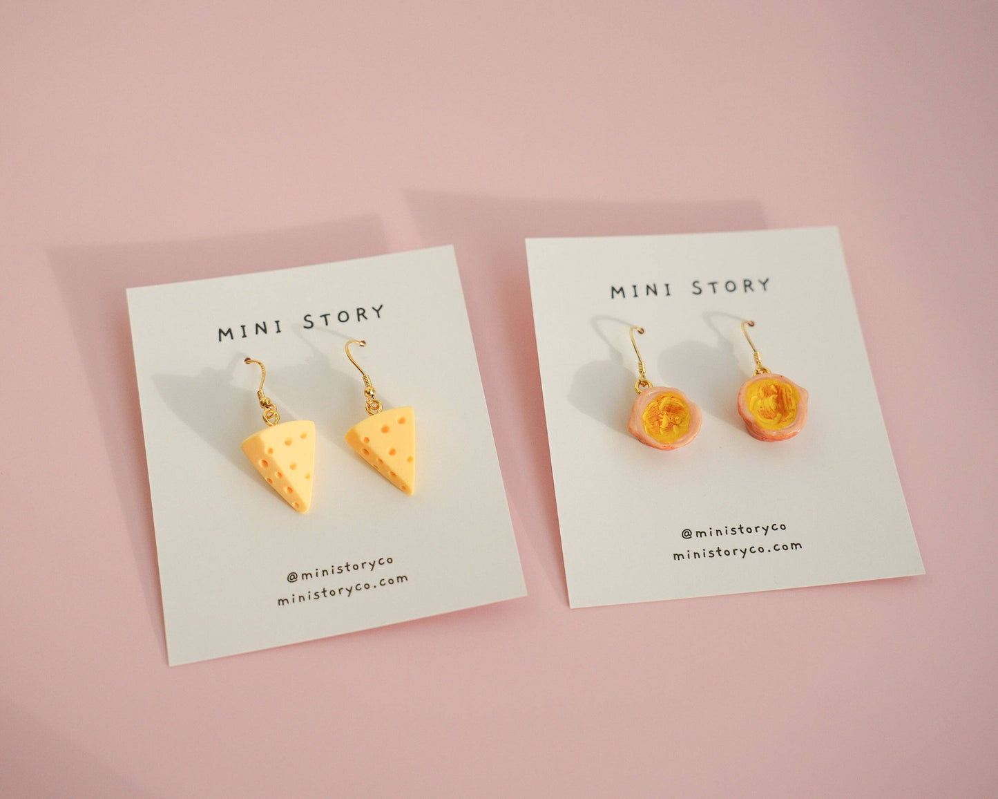 Swiss Cheese Dangle Earrings | Cheese Slice Earrings | Cheese Wedge Earrings | Miniature Jewellery | Silver Drop Earrings | Cheese Earrings