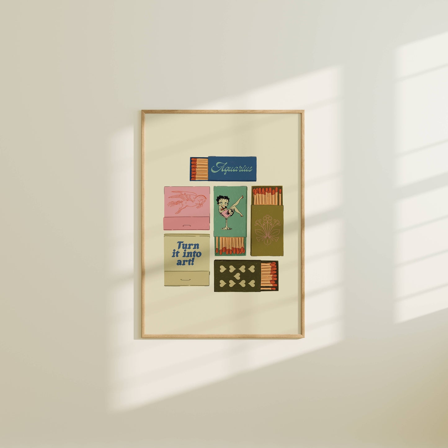 Zodiac Vintage Inspired Matchbook/Matchbox Prints