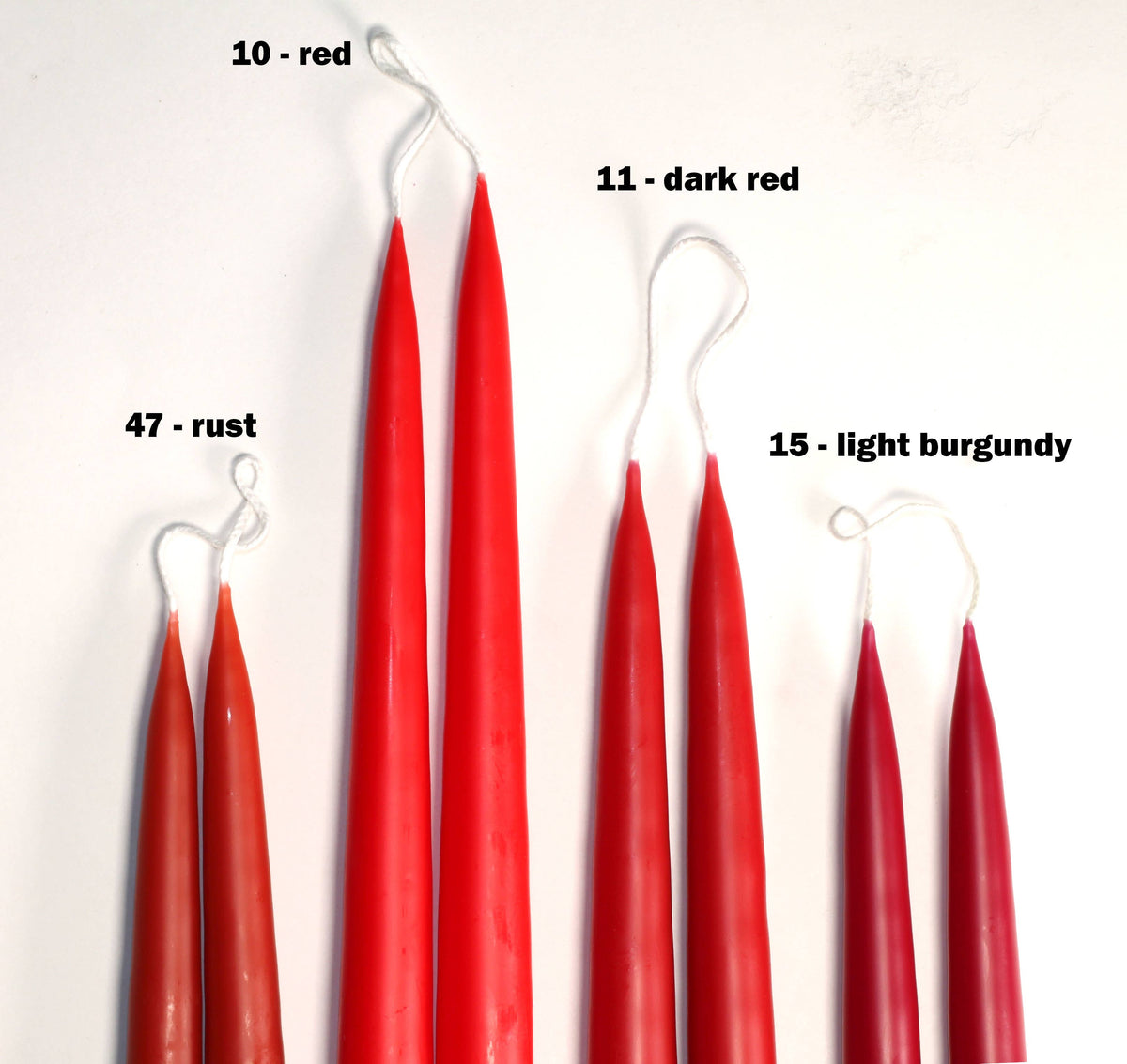 Light Burgundy Danish Taper Candle | 12 Pack