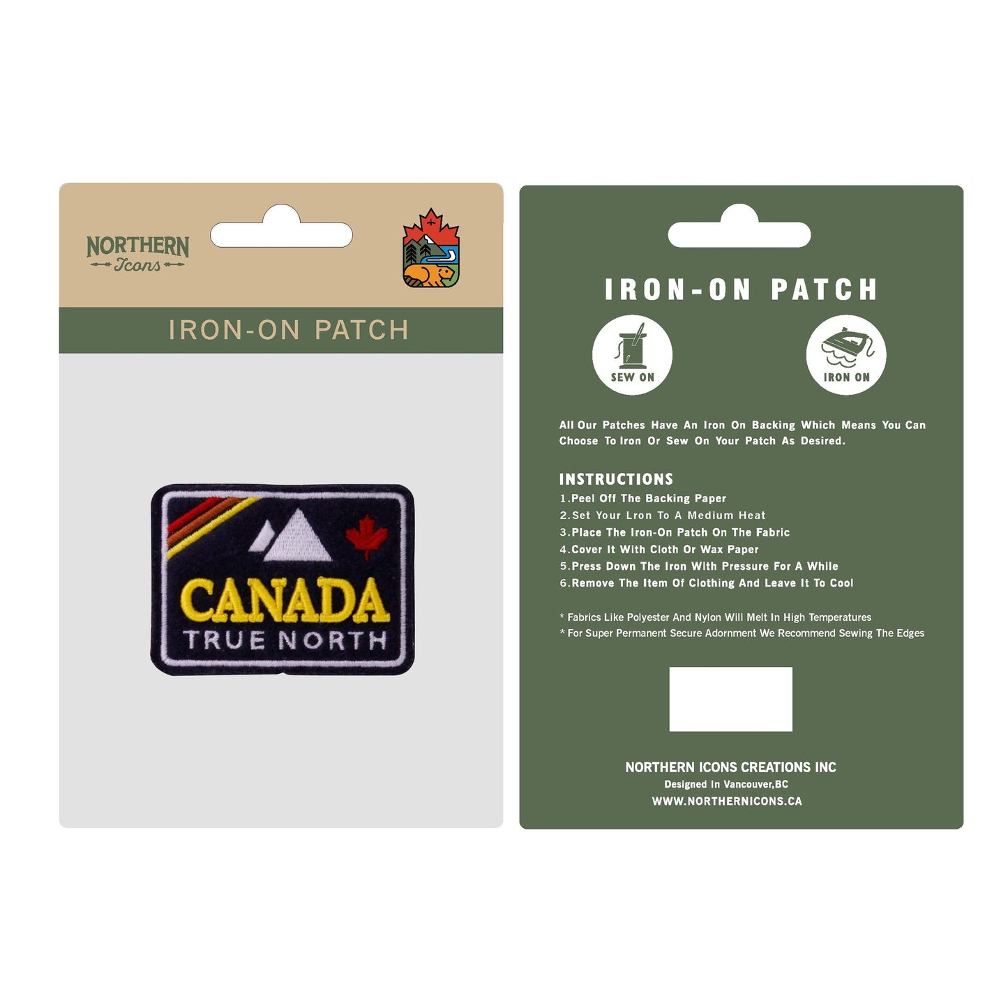 Canada iron-on embroidery patch