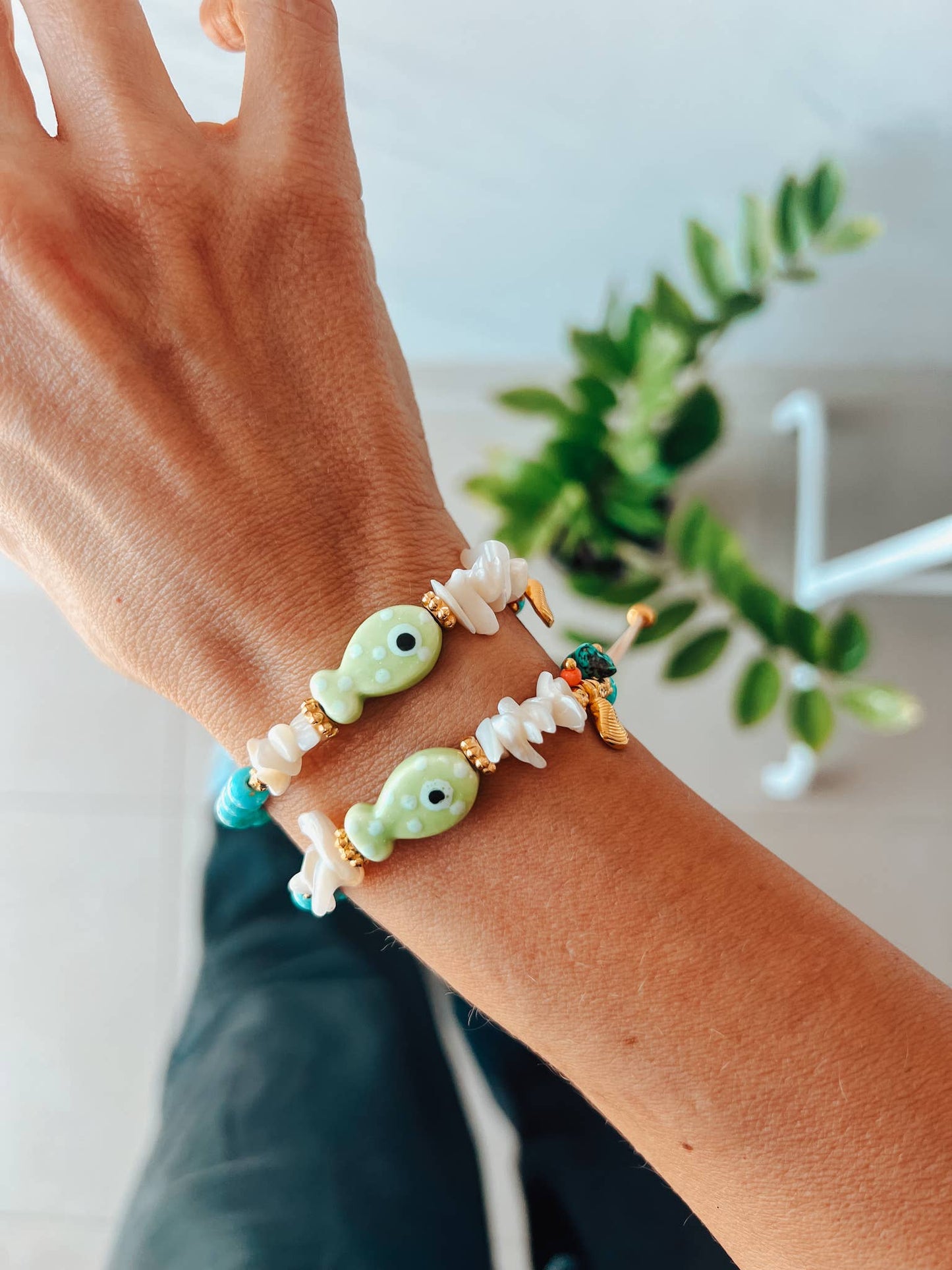 Summer fish colorful beaded bracelet