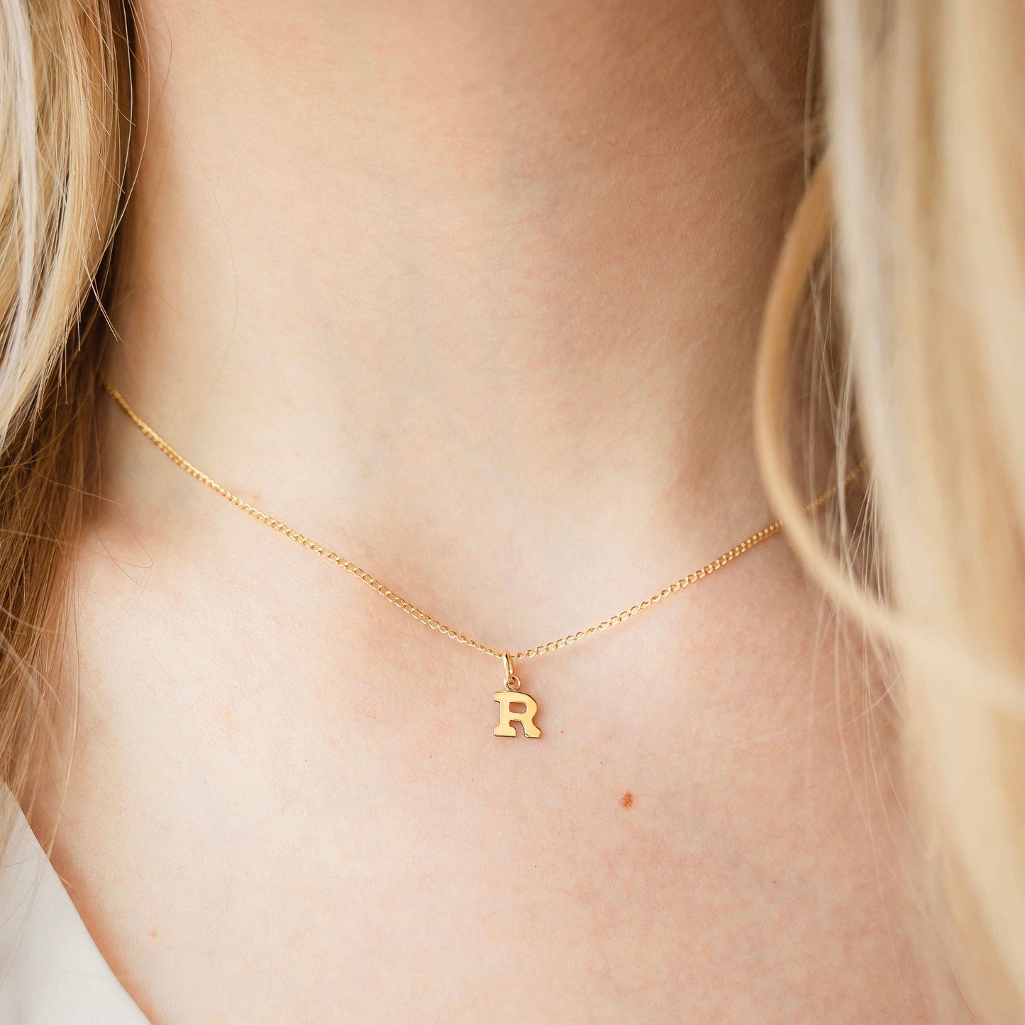 Petite Gold Initial Necklace