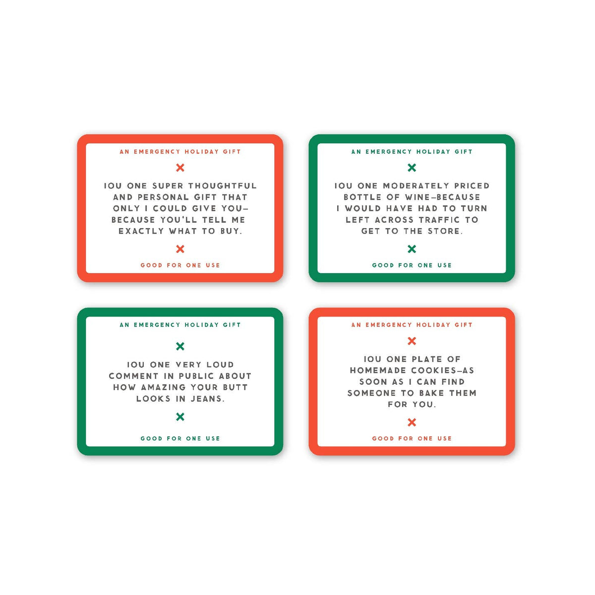 Emergency IOUs Card Set