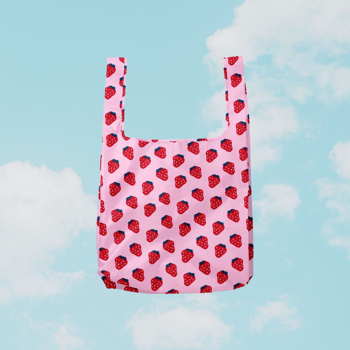 Strawberry Foldable Nylon Tote Paper Mountain Party