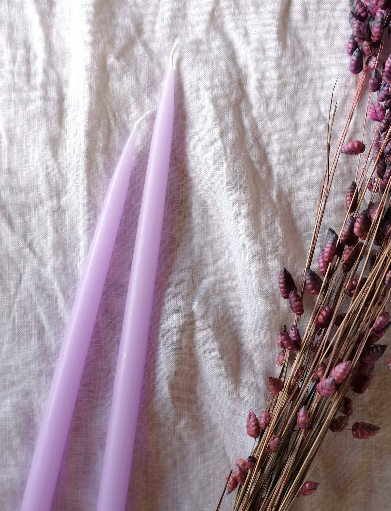 Pastel Purple Danish Taper Candle