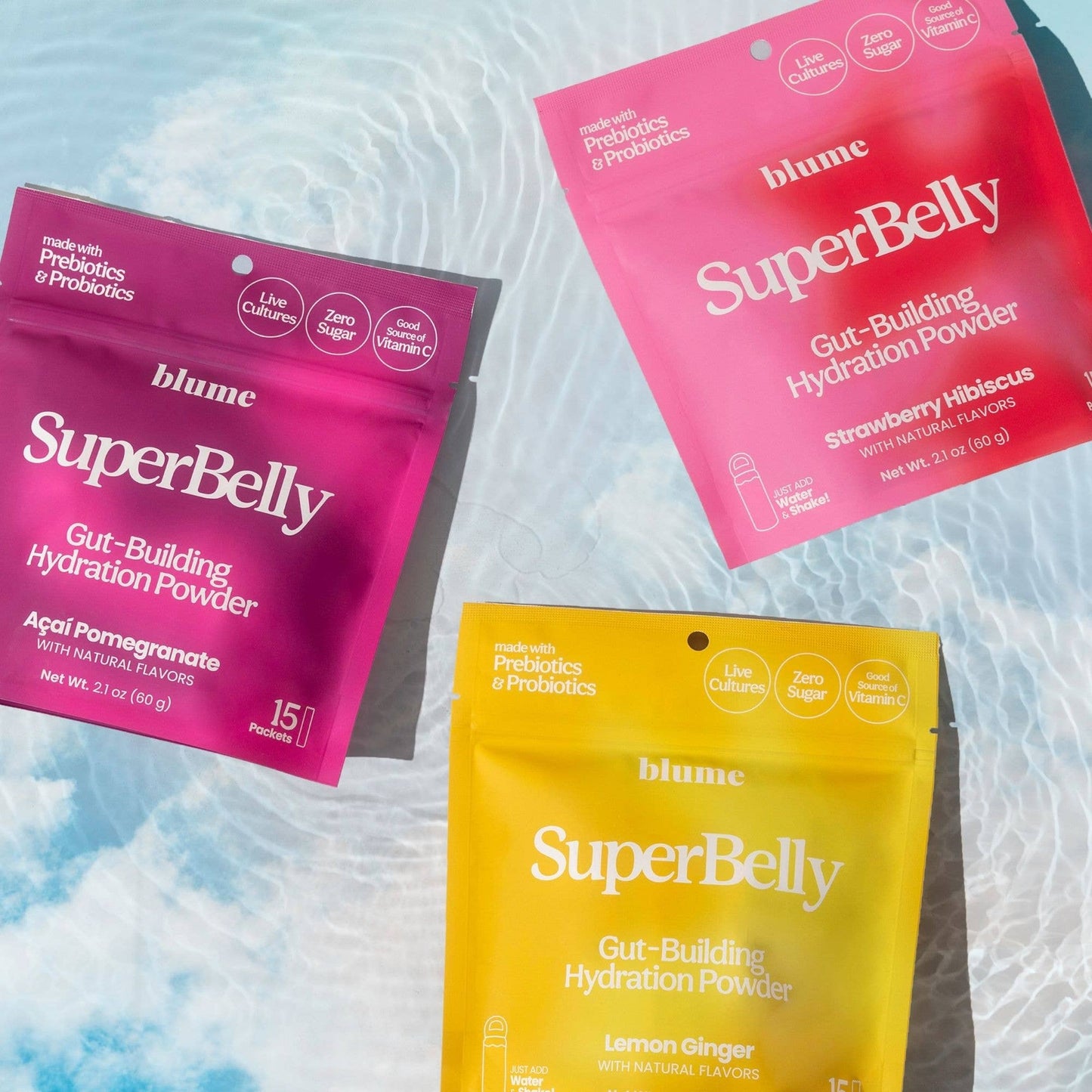 Blume- SuperBelly Hydration & Gut Mix, Lemon Ginger