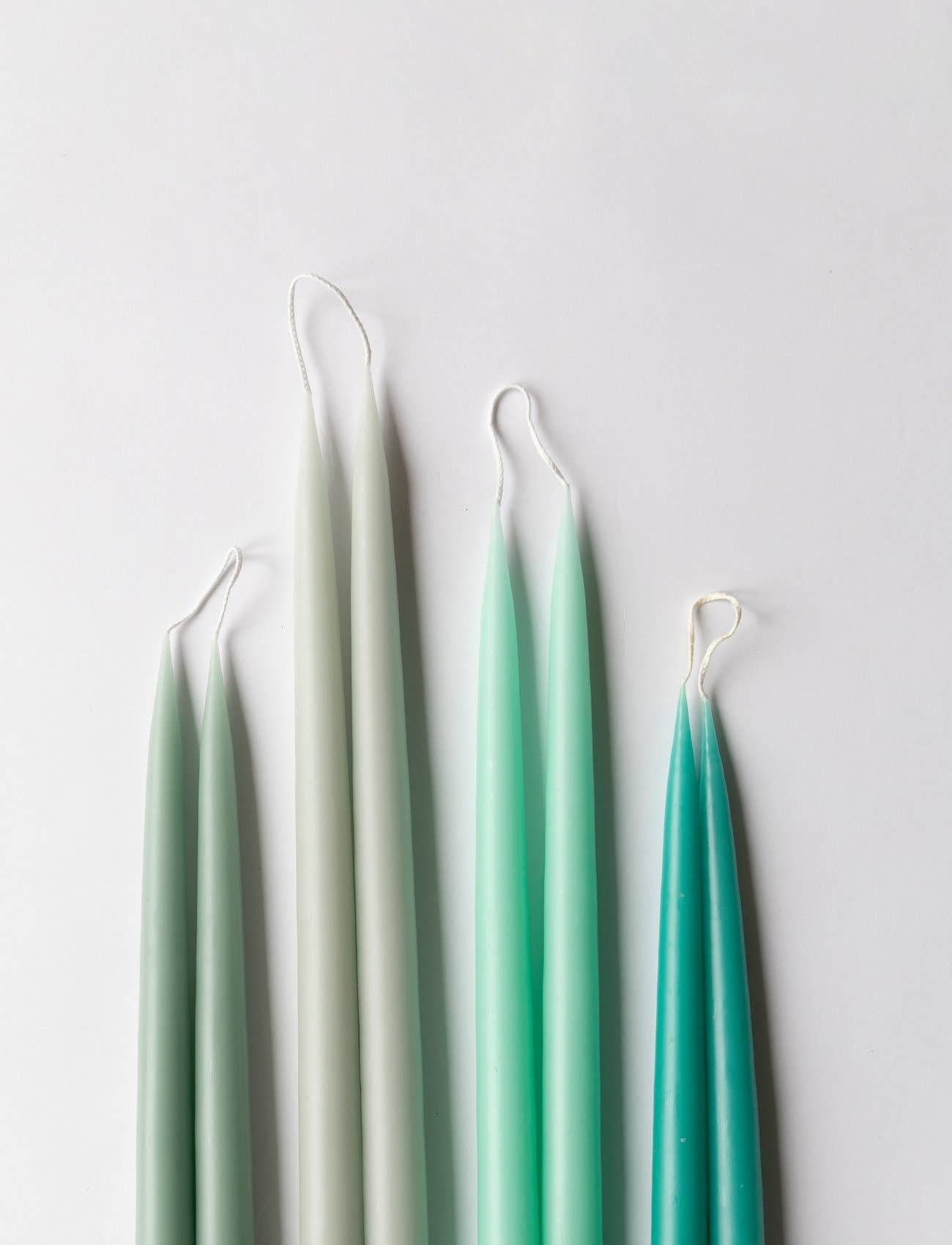 Teal Danish Taper Candle
