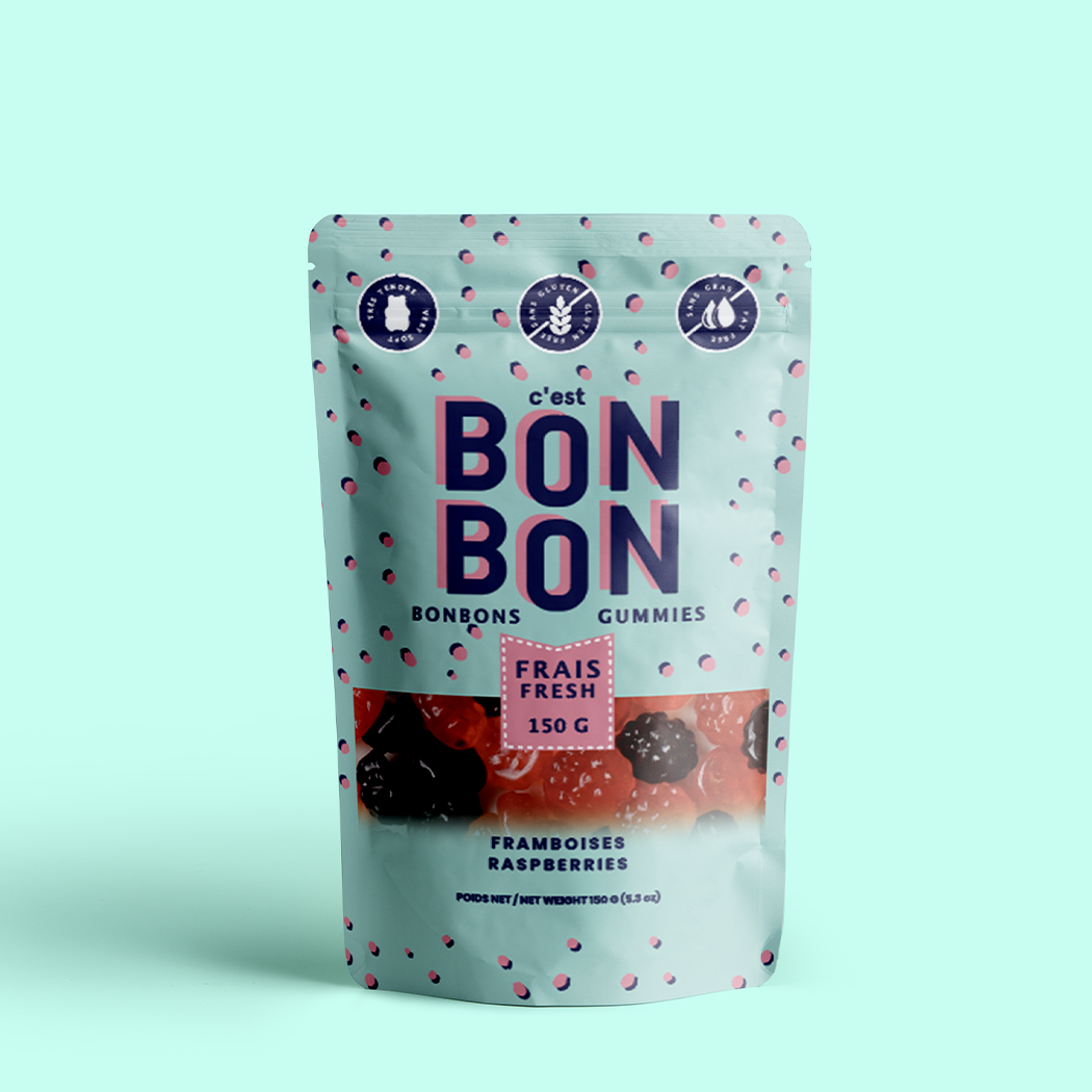 Bon Bon- Raspberries Gummy Candies