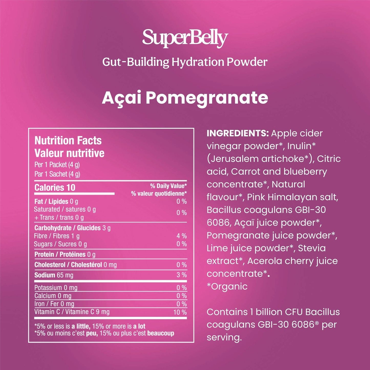 Blume- SuperBelly Hydration & Gut Mix, Açai Pomegranate