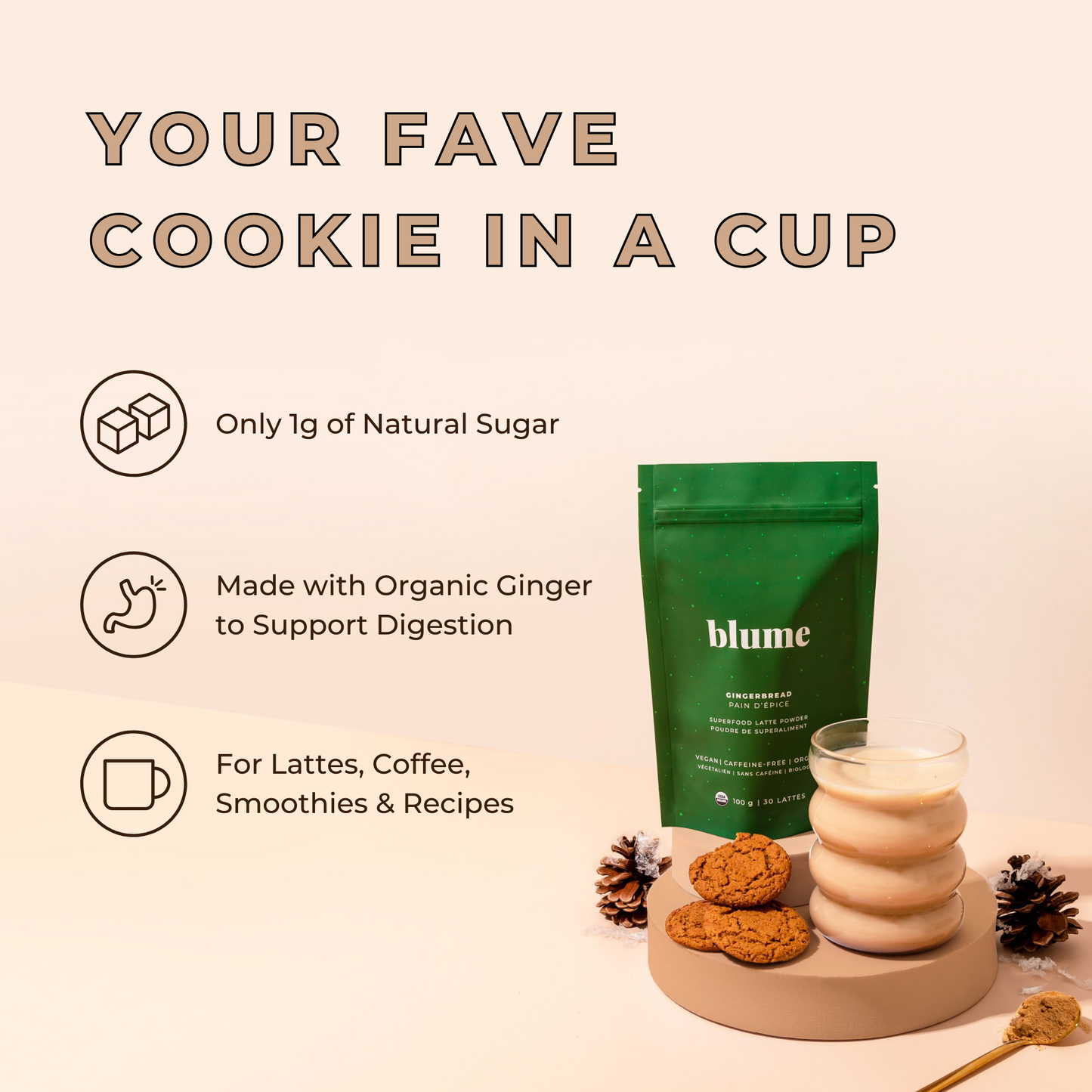 Blume- Superfood Latte Powder, Gingerbread