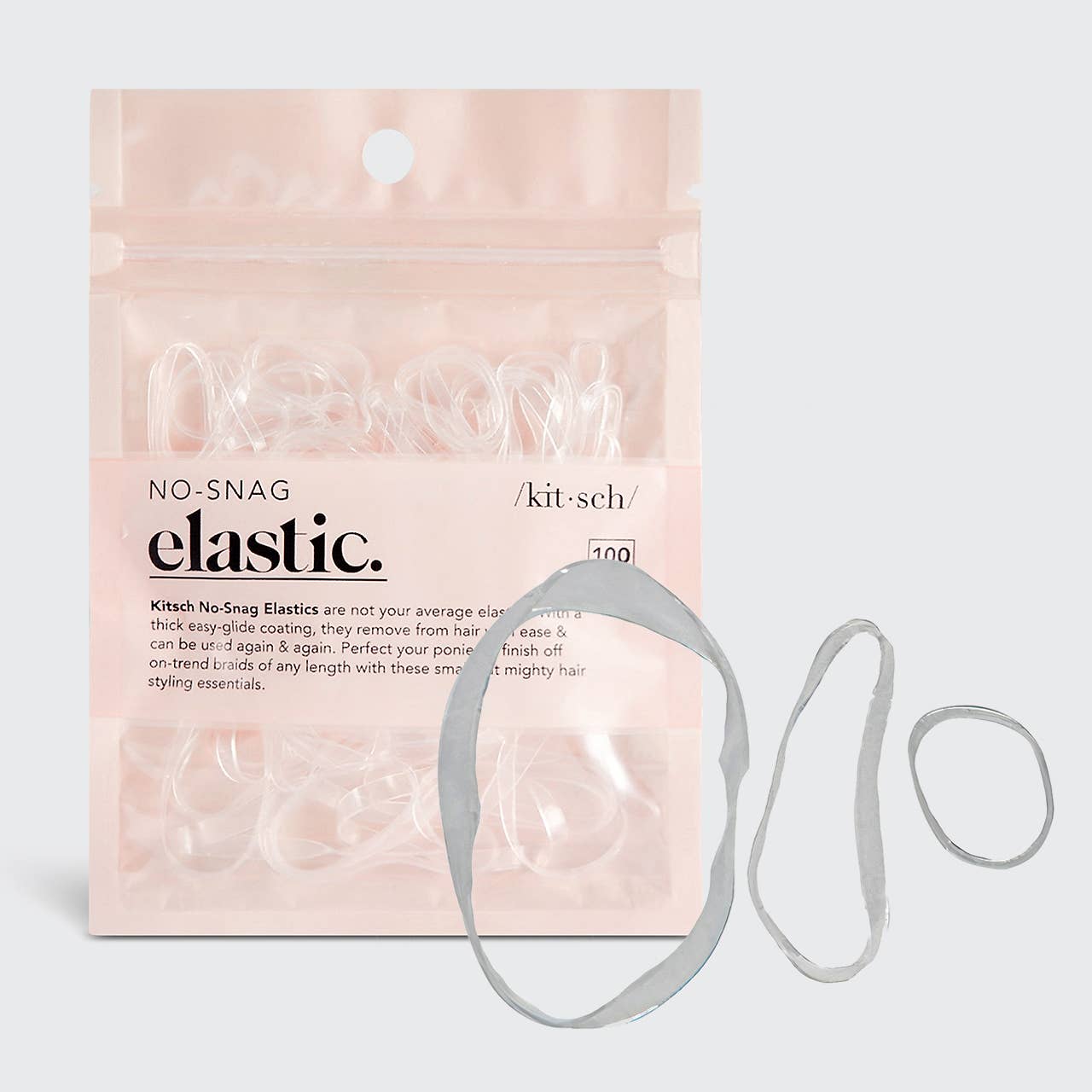 Kitsch- No-Snag Elastic 100 pc - Clear