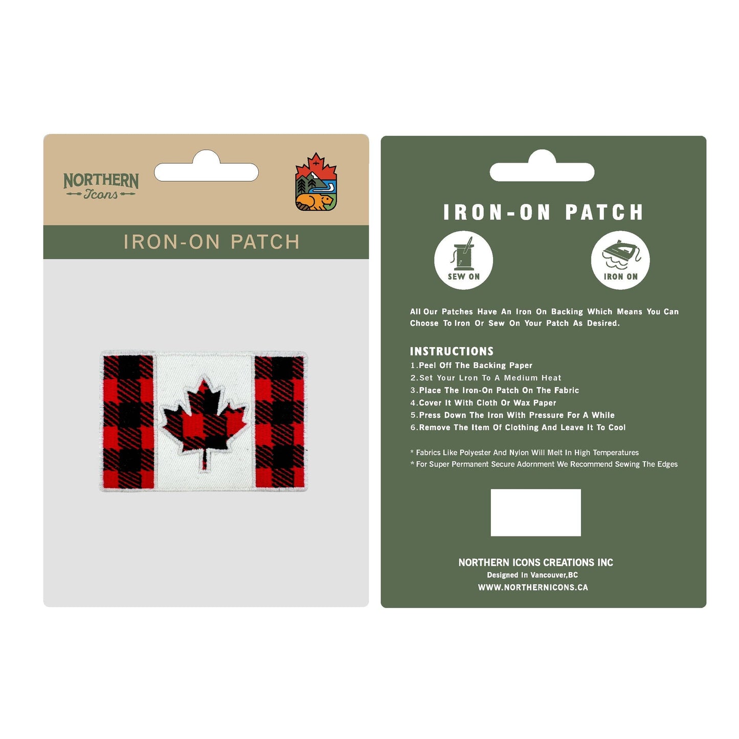 Canada iron-on embroidery patch