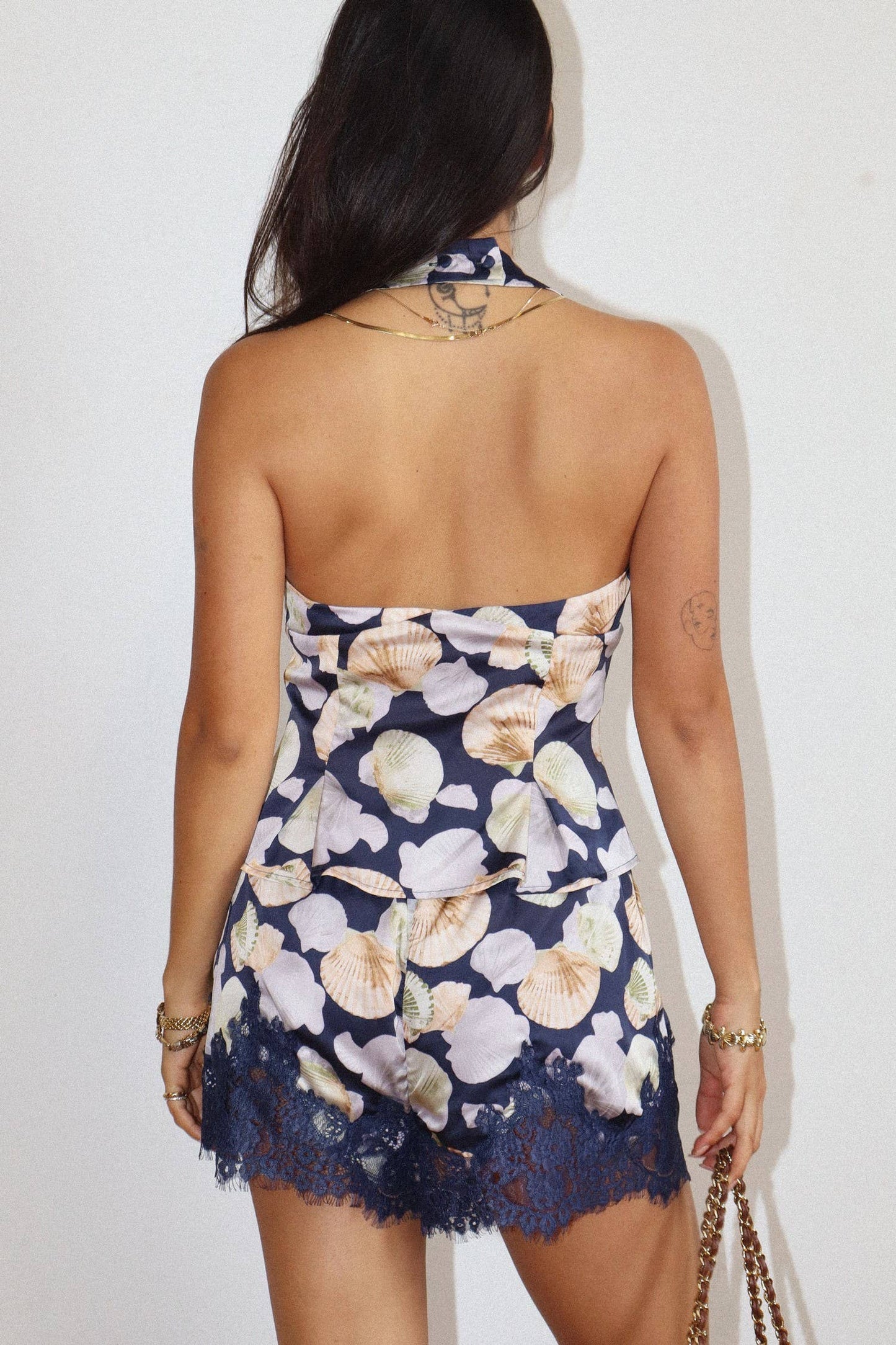 Seashell Print Halter Top