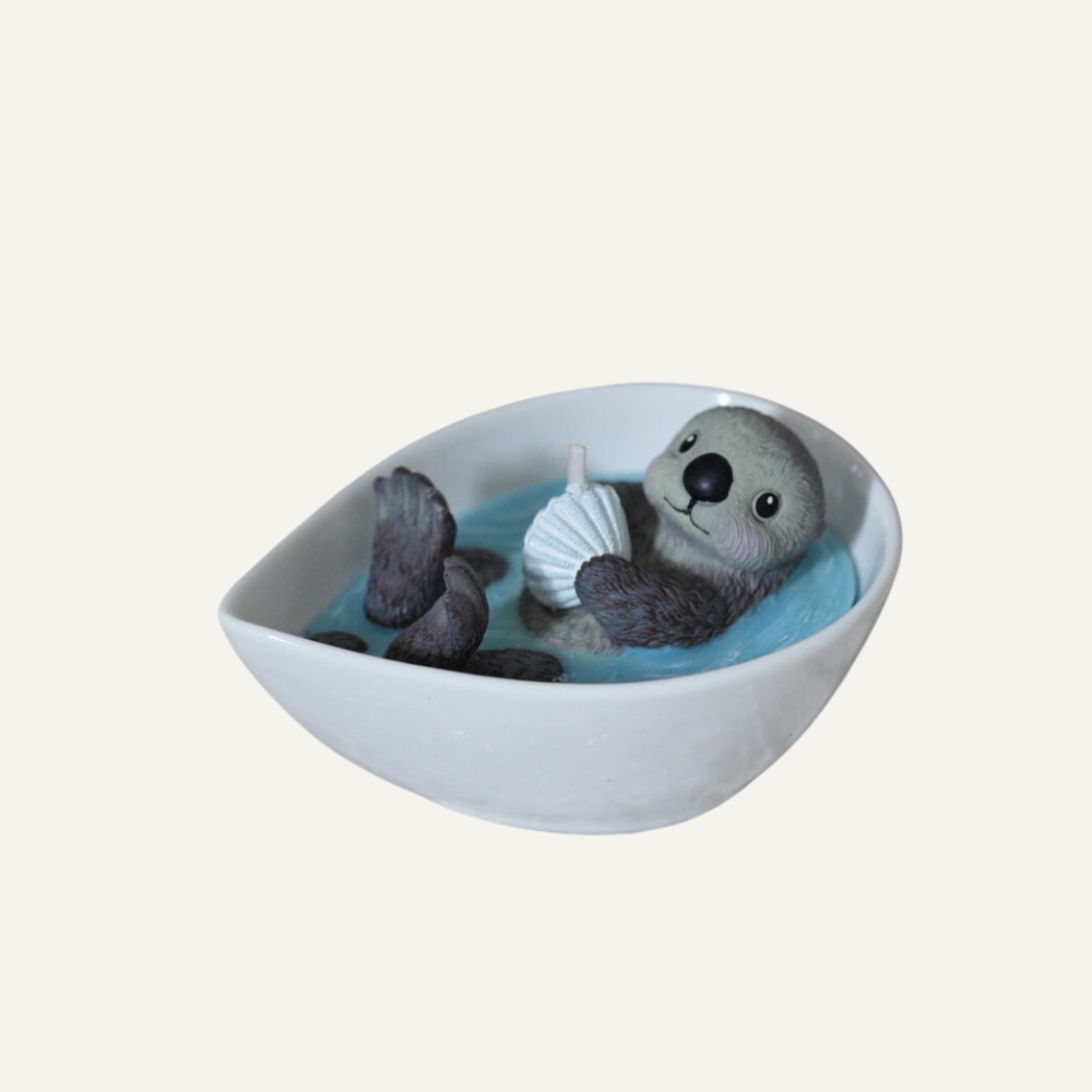 Southlake Gifts - Sea Otter Candle – Whimsical Animal Candle Gift-Ready Décor