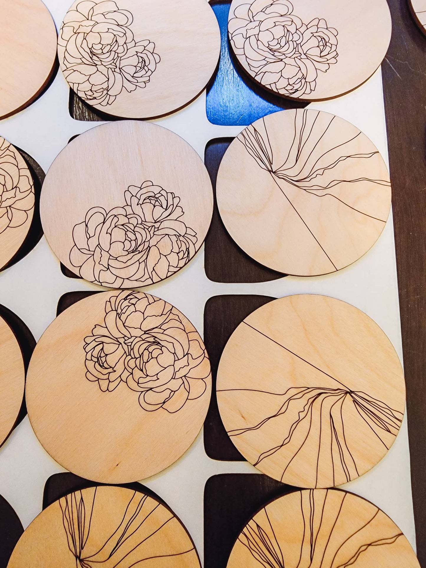 Coasters Wooden Engraved