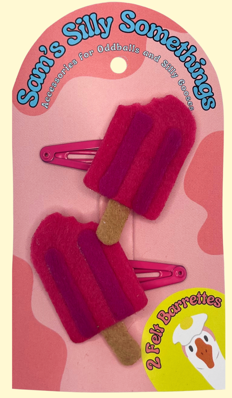 Popsicle Barrettes | Felt Barrettes | Hair Accessories