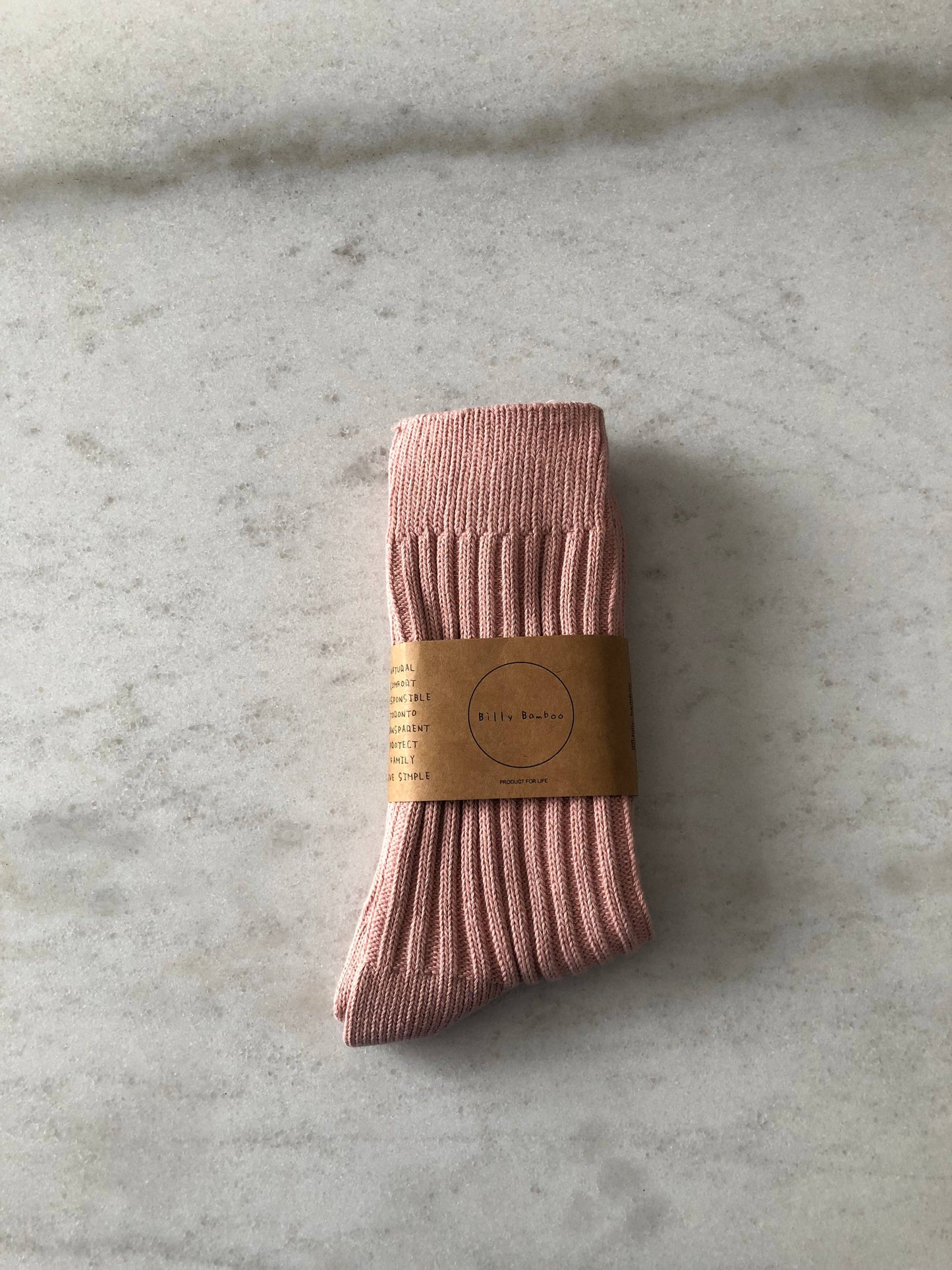 RIBBED COTTON HIGH SOCKS - pastel