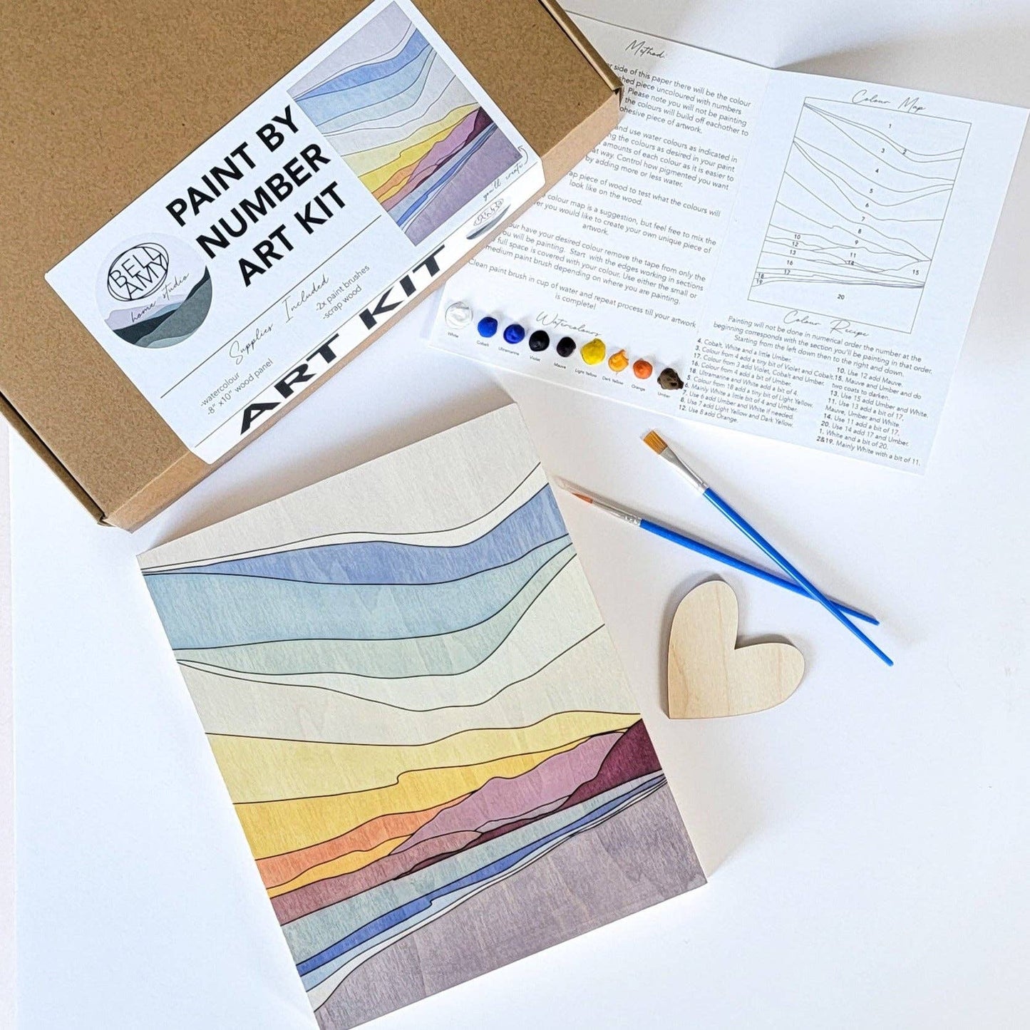 Bellamy Home Studio - Paint By Number Art Kit - Chesterman Beach
