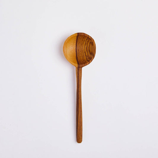 JusTea - Hand-Carved Round Tea Spoon