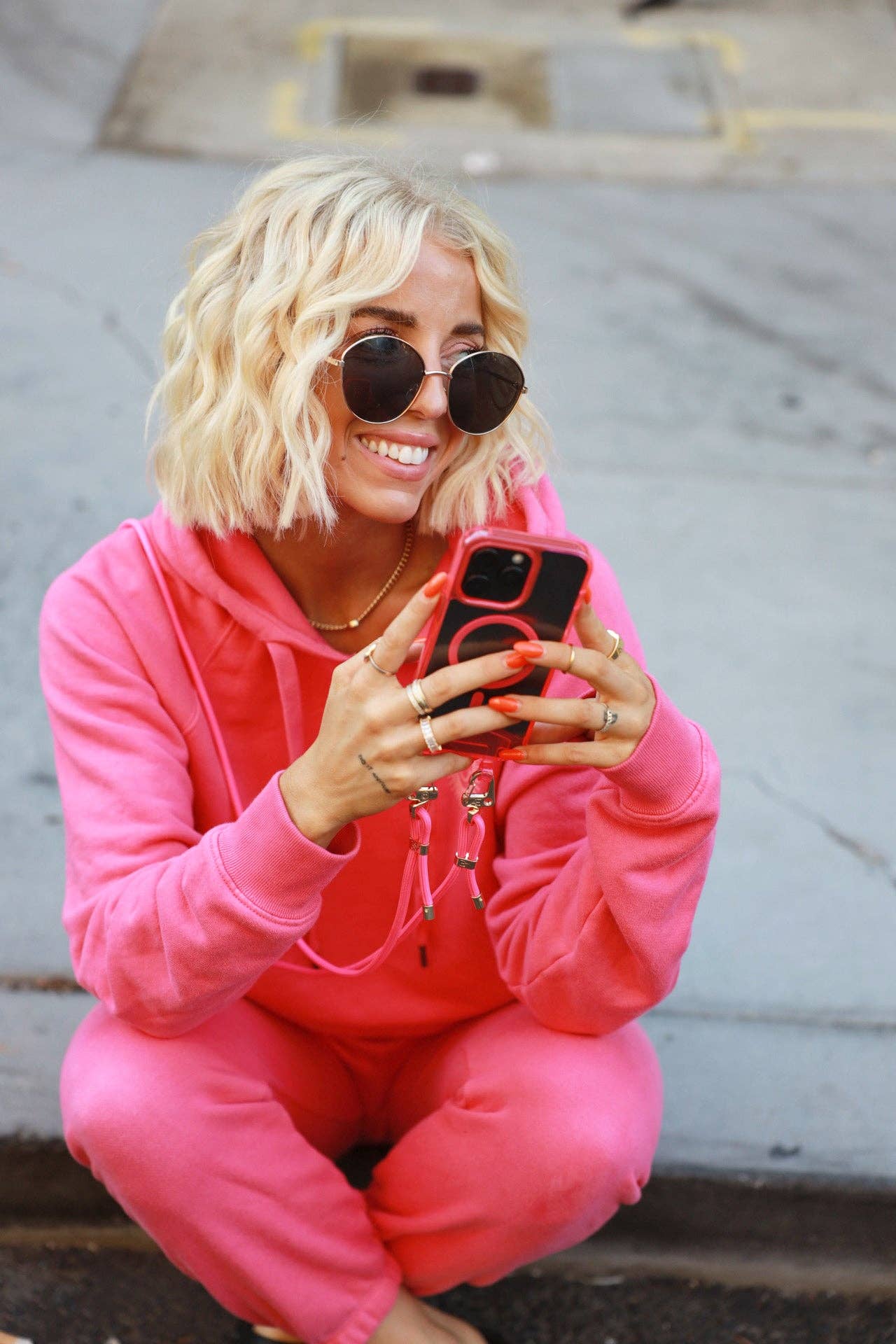 The Caep Clear Neon Pink iPhone Case - MagSafe