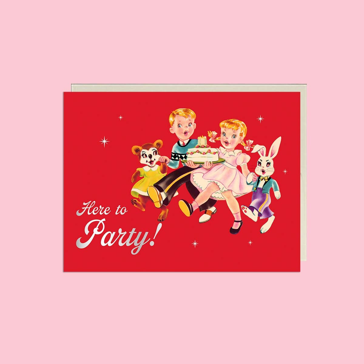Here to Party! – Foil Birthday Card