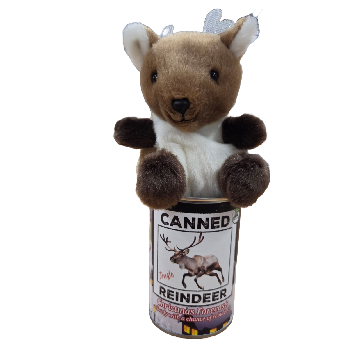 Jingle the Canned Reindeer - Christmas Plush in Can w/Jokes