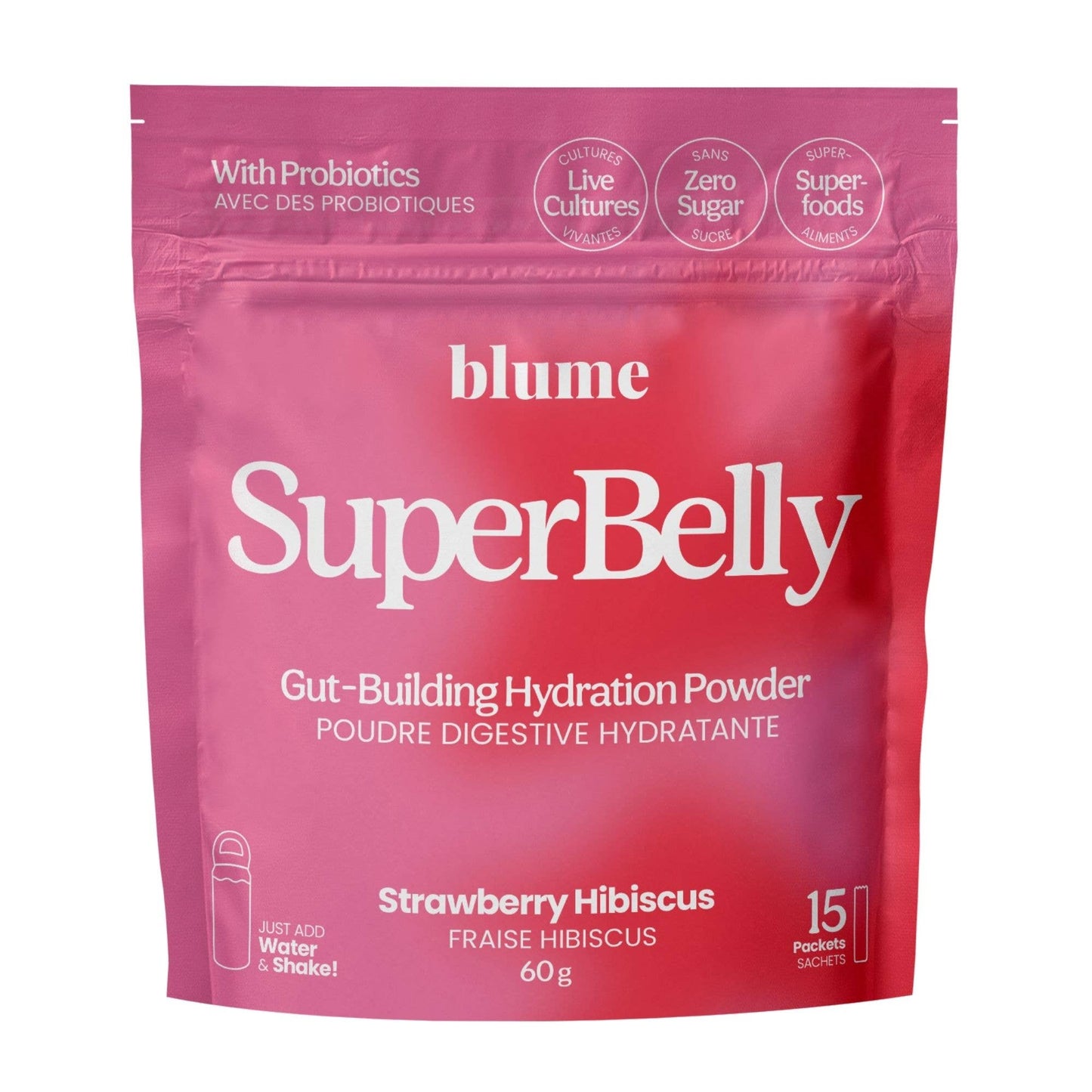 Blume- SuperBelly Hydration & Gut Mix, Strawberry Hibiscus